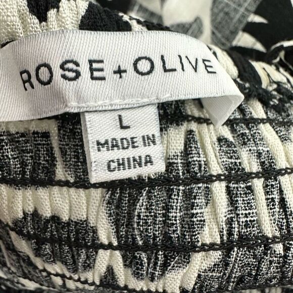 Rose & Olive Black Cream 2 Piece Set size Large - Picture 6 of 9